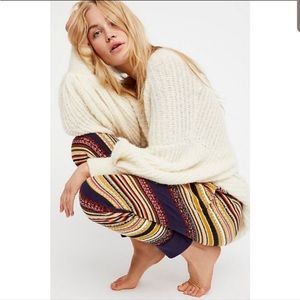 NWT! Free People All Mixed Up Metallic Striped Joggers / Sweatpants - Si…